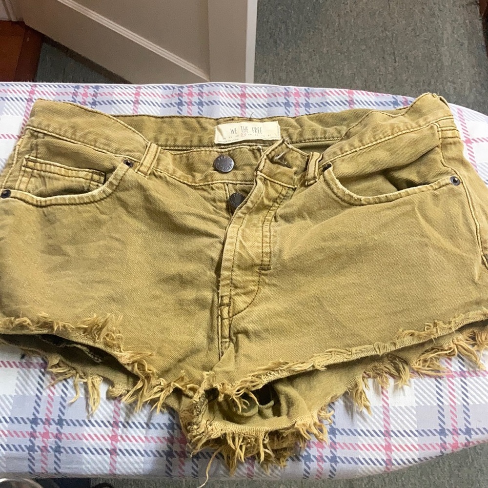 Free People denim shorts
